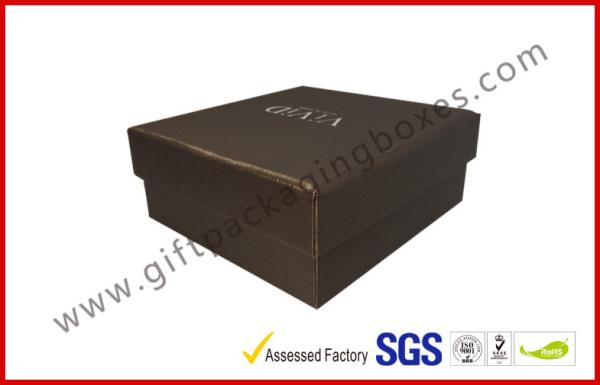 Embossed Apparel Gift Boxes Paper Wrapping Box Silver Logo Moisture Proof