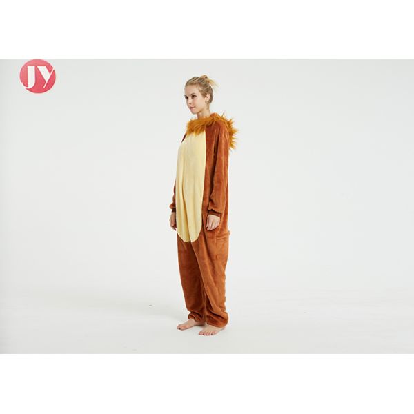 Wholesale Supersoft Fluffy Flannel 3D LION Kigurumi Romper Onesie pajamas
