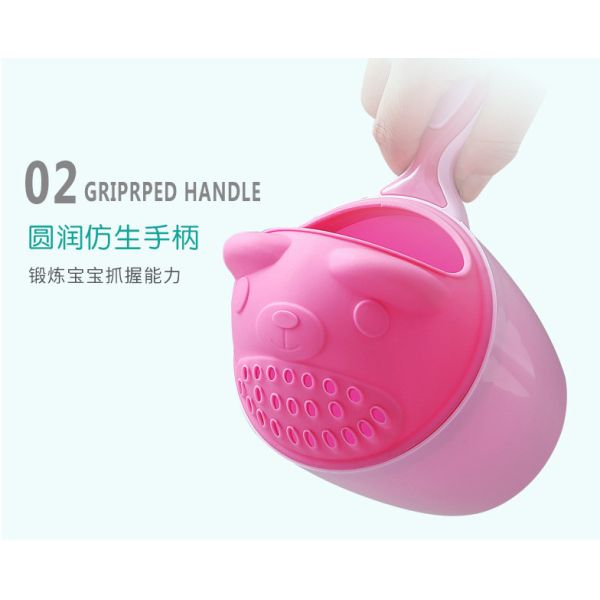 Bear Bathing Cup Baby / Shower Shampoo Cup  Water Spoon Bath Wash