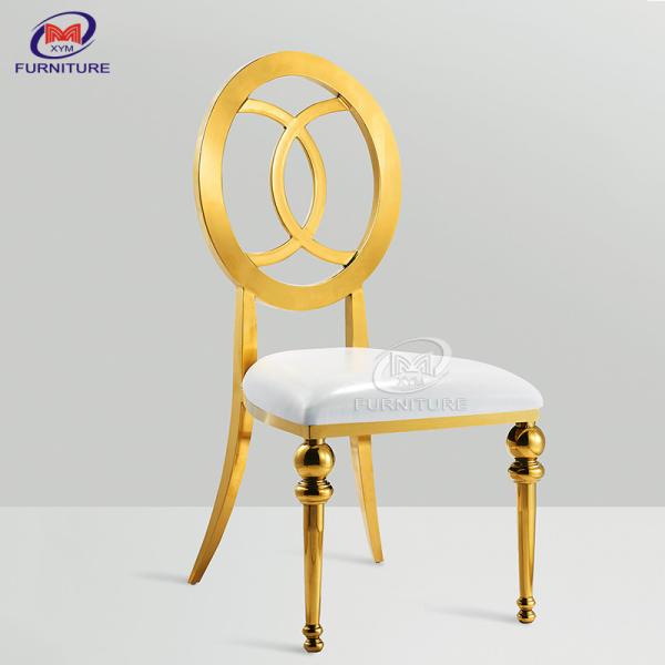 ODM Modern Wedding Stainless Steel Banquet Chair Gold Phoenix Chairs