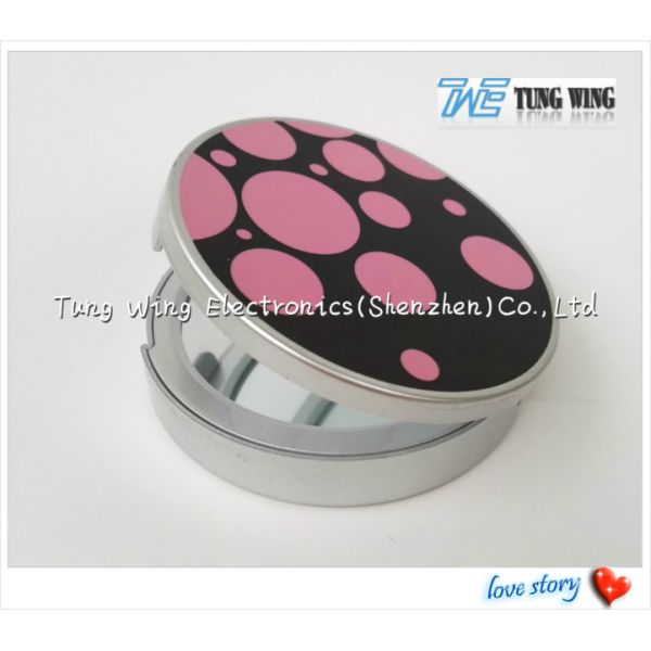 Espejo compacto cosmético del bolsillo del espejo promocional del maquillaje con música