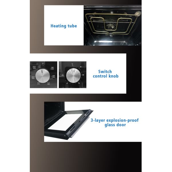 70L Built-in Oven With Mechanical Knob Control Panel Built in Electric Cooker Smart Ovens Without Gas Major Kitchen Appliances