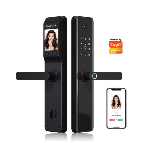 Serrure de porte biométrique intelligente d'empreinte digitale avec le clavier numérique réversible de poignée et de contact