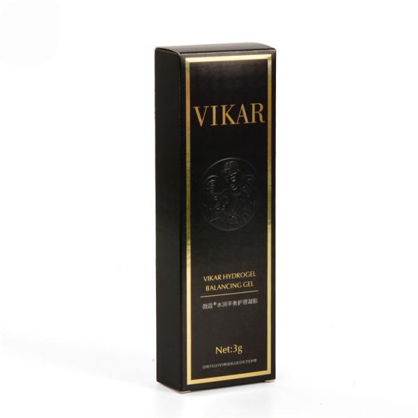 Black Color Paper Cosmetic Packaging Box For Skincare Product Full Color Printing