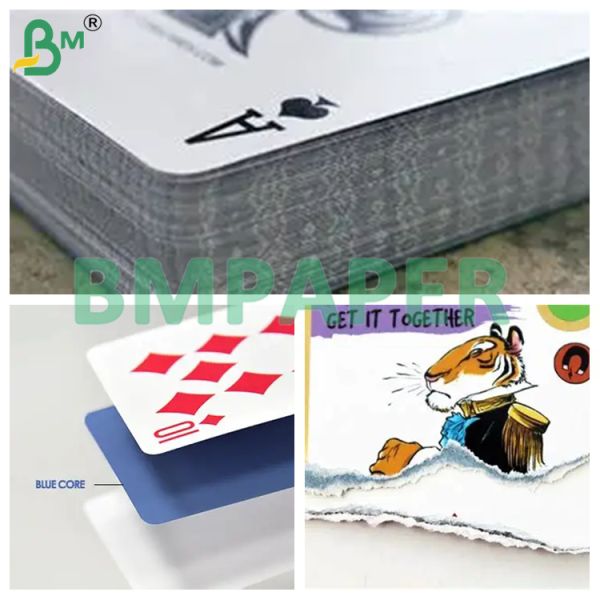 Blue Core Cardstock Double Sided Glossy Card Printing Paper High Precision Printing