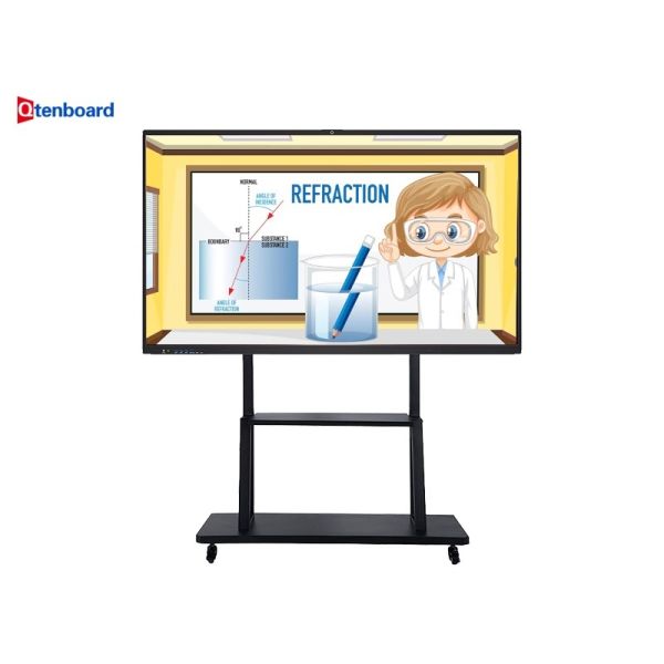 Qtenboard 4K Display Interactive Whiteboard with 1mm Anti-touch and AI Function Smart Touch Screen