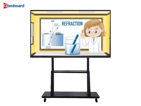 Qtenboard 4K Display 65 75 86 Inch Smart Touch Screen Interactive White Board with 1mm Anti-touch ODM