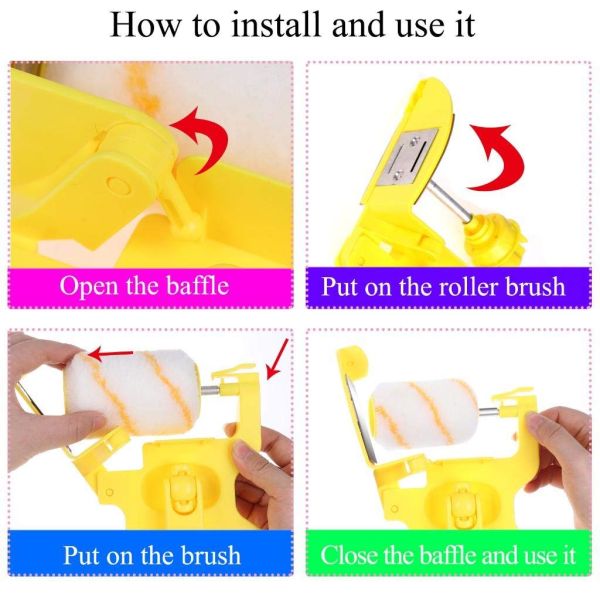 Paint Edger Roller Brush Multifunctional Portable For Home Office Room