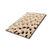 304 316 Espelho acabamento PVD Champagne Cor 4x8ft aço inoxidável chapa de metal martelado