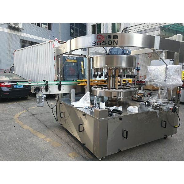 High Speed Rotary Sticker Labeling Machine With Filling Machine Options Belt
