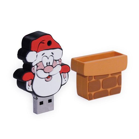 Santa Claus PVC USB Flash Drives for Chistmas Gifts 2GB 4GB 8GB
