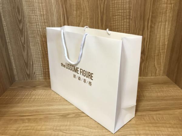 250gsm reciclou sacos de compras do Livro Branco do ODM com punhos