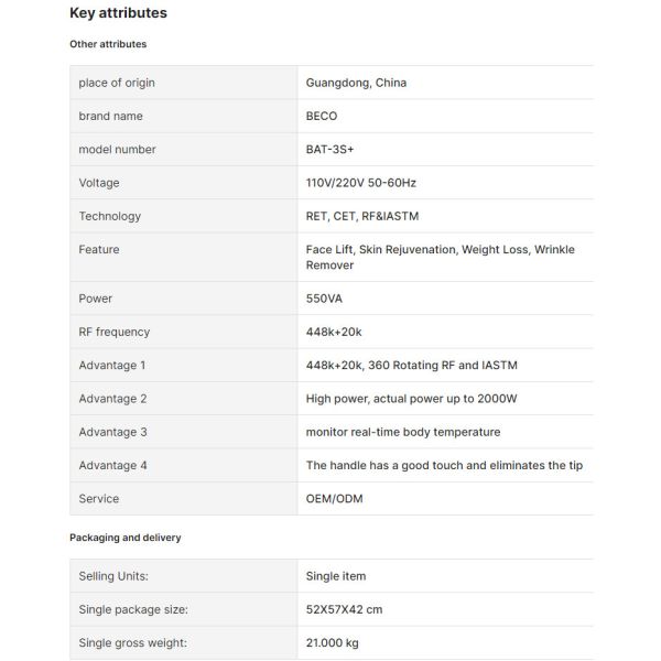 448k + 20k Deepba RF machine de lifting du visage, brûleur de graisse machine de perte de poids soulagement de la fatigue OEM ODM
