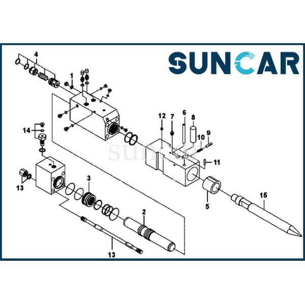 HB02S SUNCARVO.L.VO 17233030 Hydraulic Breaker Seal Kit For EC15C EC17C Excavator