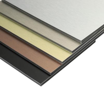 painel composto de alumínio escovado de prata de 2440mm com garantia de 10-ano