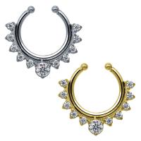 Prata do ouro de Ring False Nose Piercing Kit do septo do nariz do titânio da borda da flor