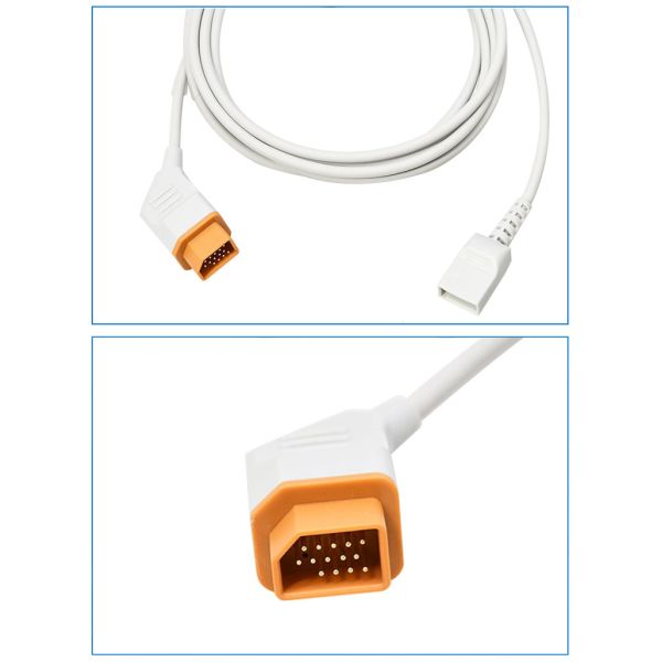 Compatible With Nihon Konden 14Pin Utah 4pin Transformer Adapter IBP Cable Model White 3.5m CE Certified Class I