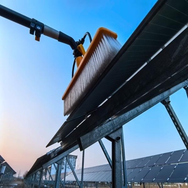 55cm Big Head Carbon Fiber Telescopic Handle Manual Water Spray Brush for Outdoor Cleaning Solar Panels Roofs Windows