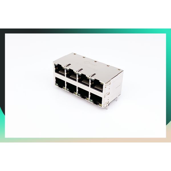 PHC 2 x 4 o porto Mbps 10/100/1000 protegeu RJ45 os ethernet Jack SEM O diodo emissor de luz