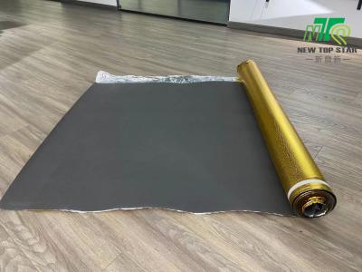 3mm EVA Foam Roll Underlay, Underlayment de pavimentação padrão à prova de som com filme dourado