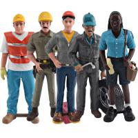 5 PCS Pessoas no trabalho Modelo brinquedo fingir Profissionais Figurinas Figura de carreira Pessoas individualmente pintadas à mão Brinquedos