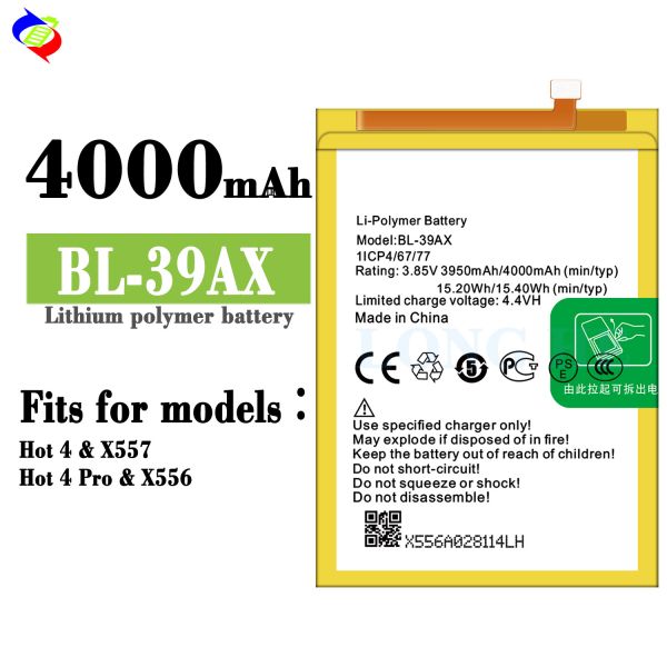 BL-39AX 4000mAh x557 аккумулятор для Infinix HOT 4/HOT4 PRO