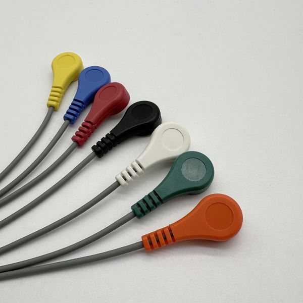 Meditech Cardiup ECG Holter Cable For CardiUP!3 CardiUP!12 7-channel snap connector TPU Jacket