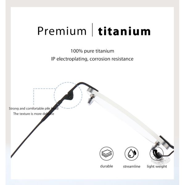 Свет ультра облегченного без оправы Очки титана анти- голубой прочный