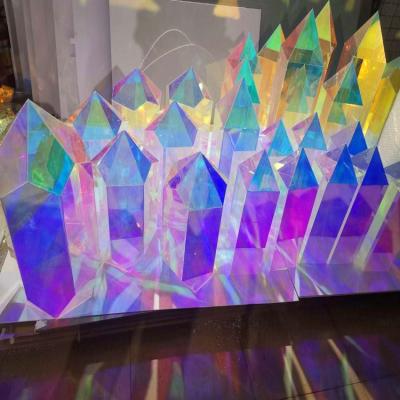 Clear Cast Red Coloured Perspex Sheets Iridescent Dichroic Double Sided