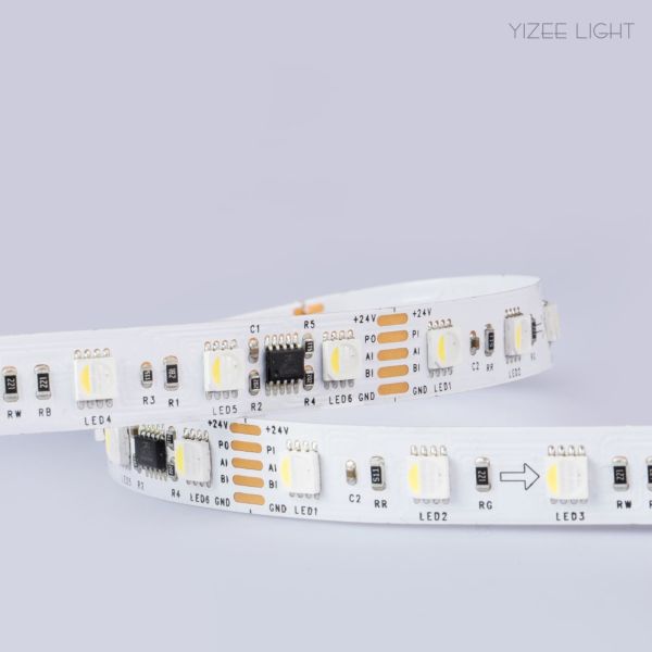 DMX512 Контрольная светодиодная лента Dream Color 24V Программируемая 5050 RGB светодиодная лента