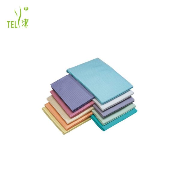 3ply 33*66cm Disposable Dental Bibs With Tie