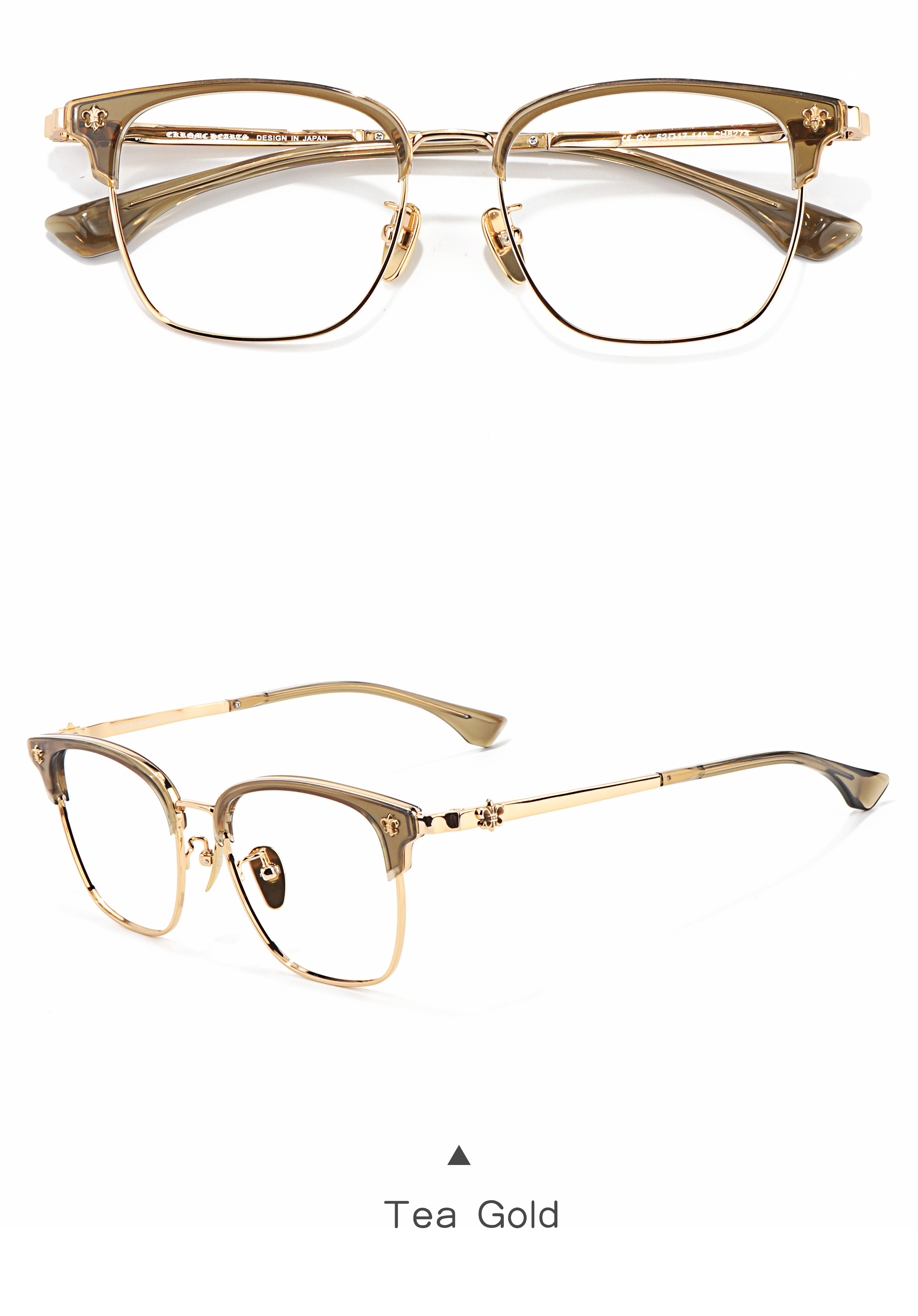 2025 New Years Titanium Acetate Lightweight Fashionable Solid Semi-Rimless Eyesight Reader Glasses Frames for Unisex All Face