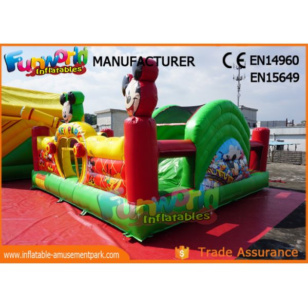 спортивная площадка замка крупного плана прыжка Микы брезента ПВК 0.55мм скача на открытом воздухе