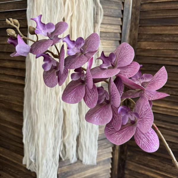 Phalaenopsis artificial flowers with a high-end touch, artificial flowers for wedding and home decoration, cross-border foreign trade wholesale