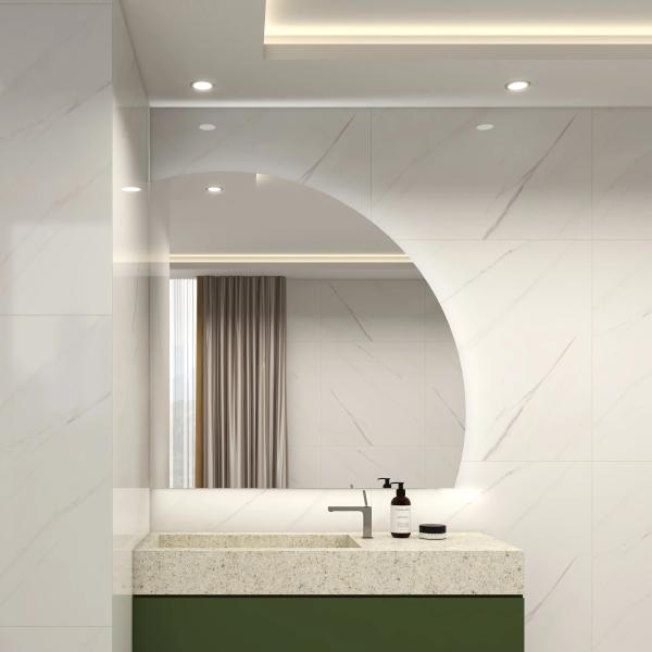 Espelho inteligente de casa de banho com luz LED retroiluminada e alto-falante Bluetooth