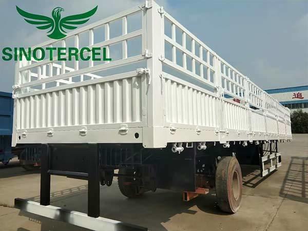 3 Axes Fence Cargo Semi Trailer 40 Ton 40 Foot Semi Trailer