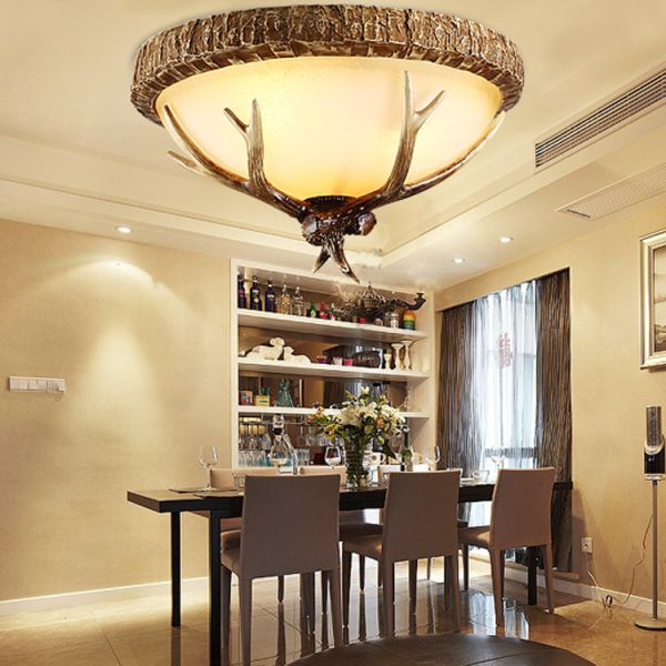 American Vintage Style Resin Antler Chandelier Ceiling Deer Horn Pendant Lights (WH-AC-32)