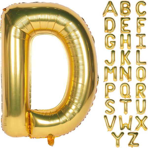 Gold Helium Foil Mylar Alphabet Letter Balloons for Wedding Birthday Party Decoration