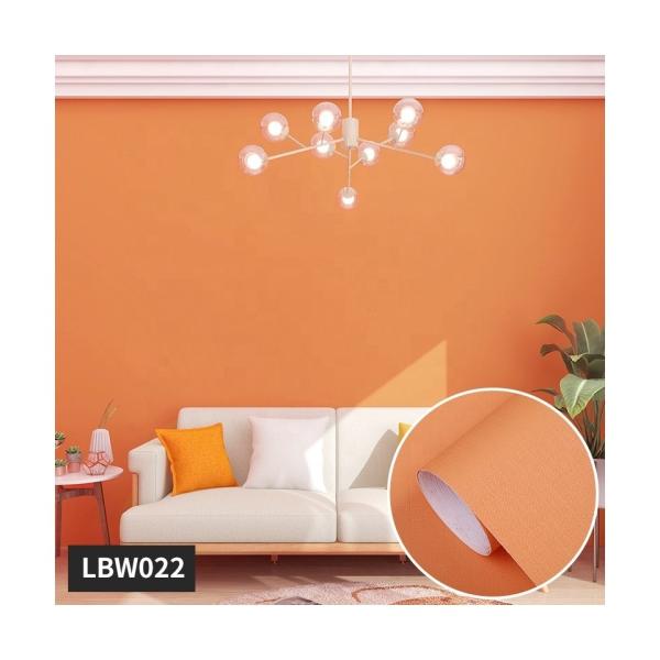 Peel and Stick papier peint plain 60cm * 5m Taille de rouleau pour la décoration de la maison Auto-adhésif Mat Textured Couverture murale