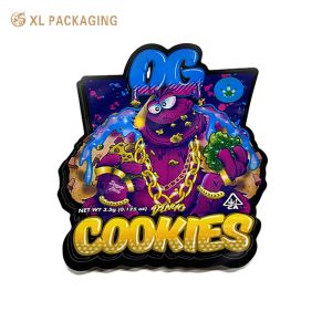 Smell Proof Mylar Zipper Bag Custom Paper Sticker Sealed Plastic Pouch for Candy