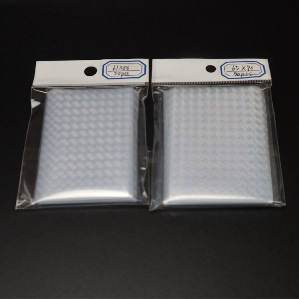 66mmx98mm Transparent Holographic Card Sleeves , Waterproof Card Holder Protector