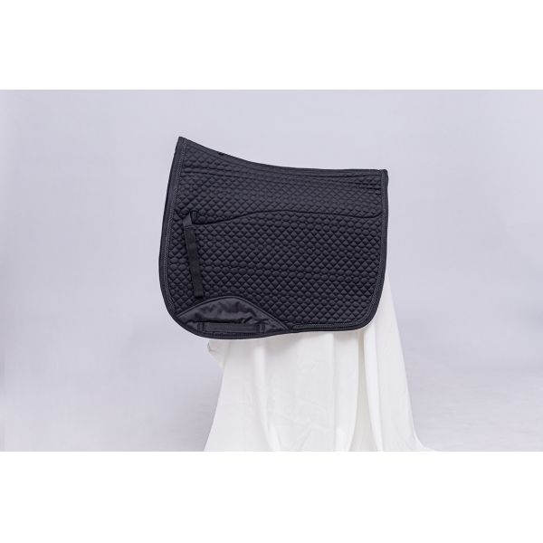 High Quality DR Cotton Saddle Pad 2 Pockets System With Inserts And Double Colour Piping Decoration