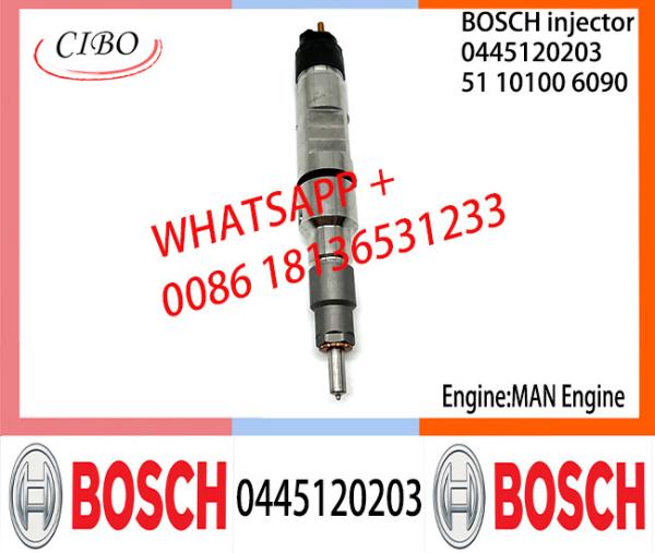 Conjunto original 0445120203 do injetor de combustível 51101006090 de BOSCH 0445120203 51101006090 para o HOMEM