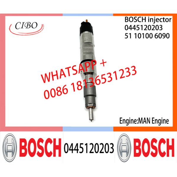 Собрание 0445120203 инжектора топлива 51101006090 BOSCH 0445120203 первоначальное 51101006090 для ЧЕЛОВЕКА
