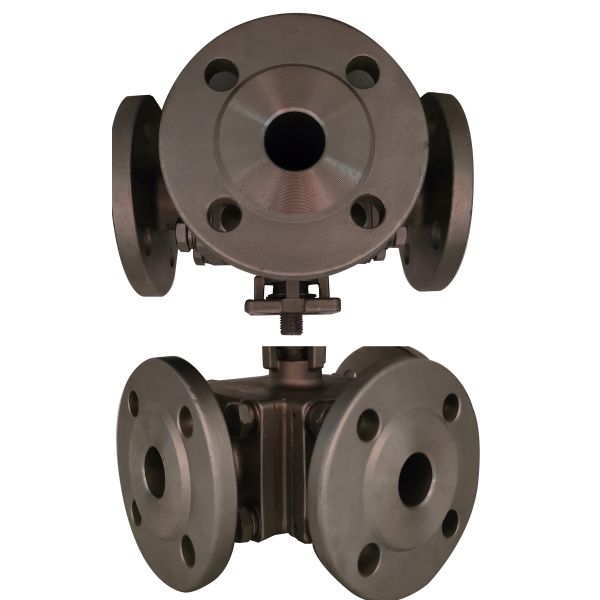 Пневматический фланцевый шаровой клапан 3-х деталей Сплит-тип Пневматическое управление