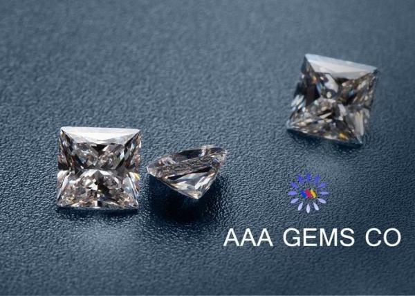 Square Moissanite GH color 7mm 2cts VVS clarity princess cut for wedding ring
