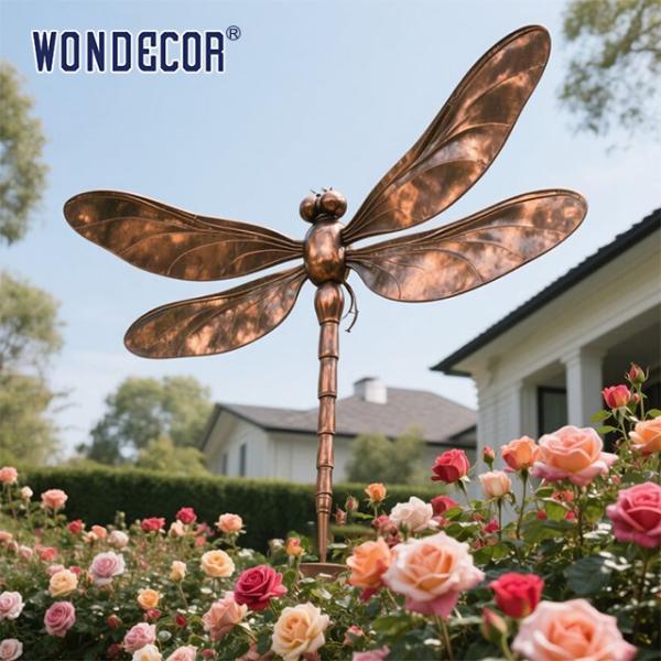 Insect Art Botanical Gardens Estatua de bronce escultura de libélula