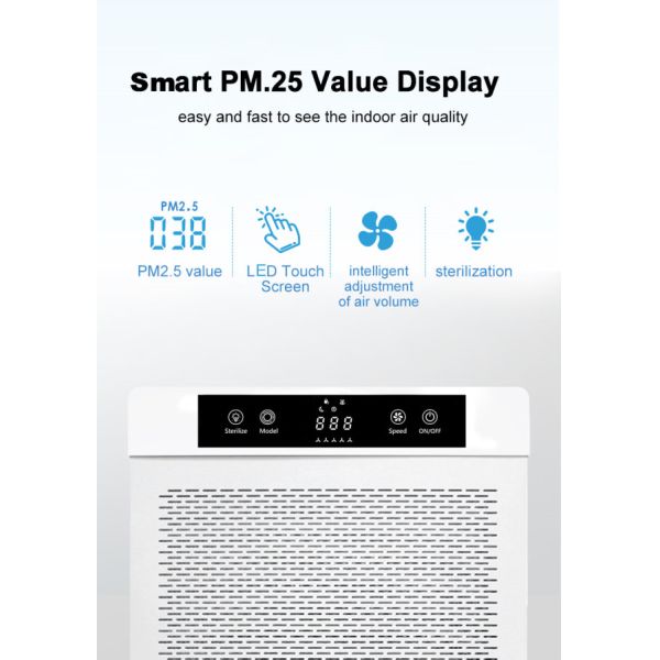 1200m3/h Portable Plasma Air Purifier 150m2 CADR 600 Photocatalyst