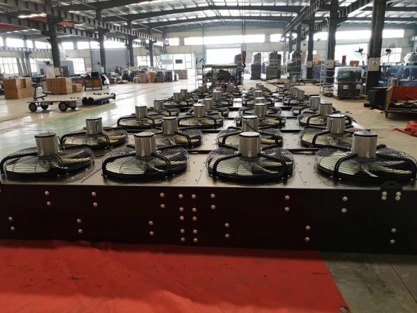 Custom Large Aluminum bar and plate fin Oil Cooler for heavy duty power generator