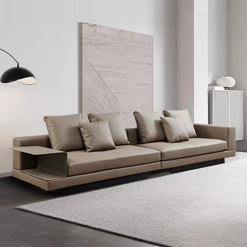Italian Minimalist Luxury Hotel Furniture Corner Living Room Large Sofa